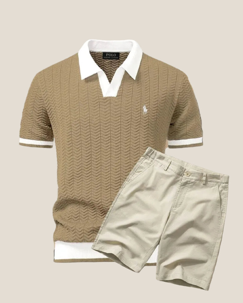 Old Money Polo-Shirt und Shorts Set