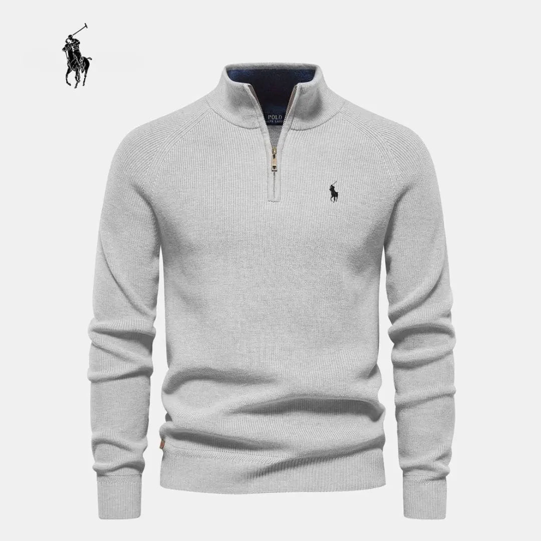 Rippstrick Half-Zip Pullover