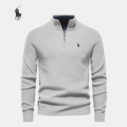 Rippstrick Half-Zip Pullover