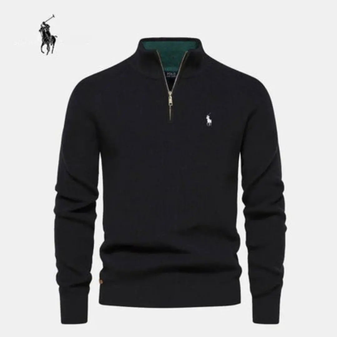 Rippstrick Half-Zip Pullover