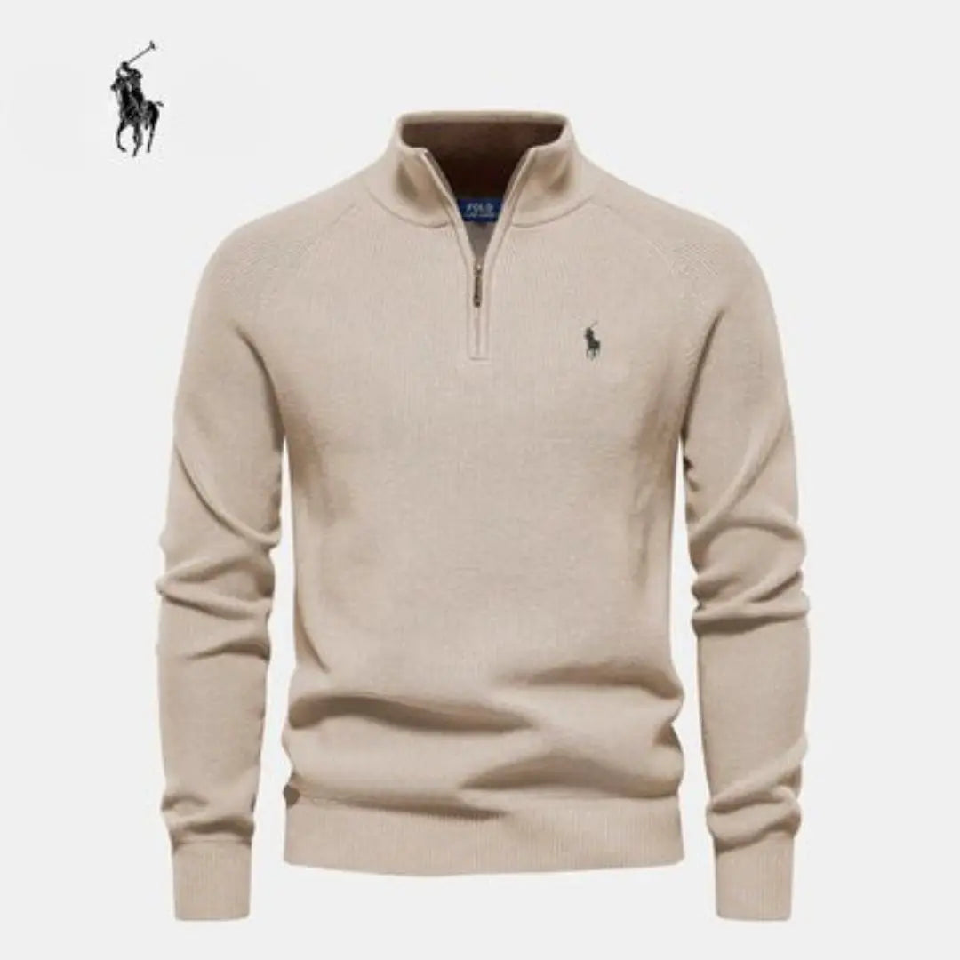 Rippstrick Half-Zip Pullover