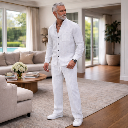 Herren Waffel-Set – Stilvoller Zweiteiler mit hohem Tragekomfort