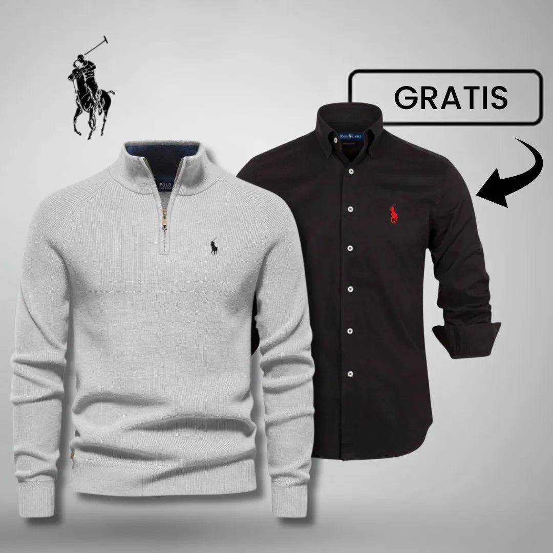 Elite Comfort Half-Zip Pullover + GRATIS klassisches Hemd
