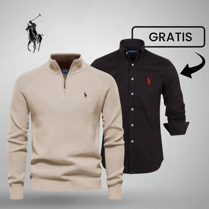 Elite Comfort Half-Zip Pullover + GRATIS klassisches Hemd