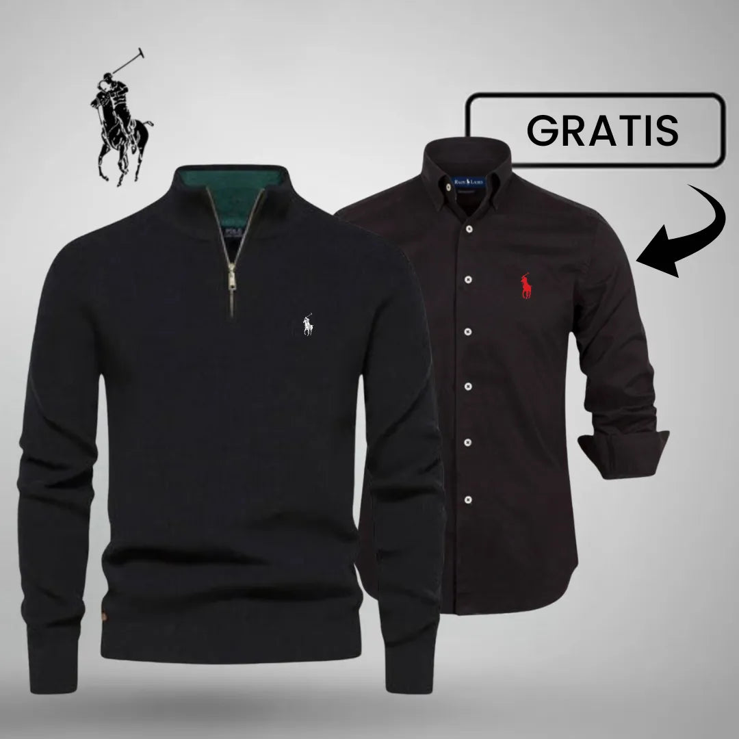 Elite Comfort Half-Zip Pullover + GRATIS klassisches Hemd