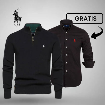 Elite Comfort Half-Zip Pullover + GRATIS klassisches Hemd