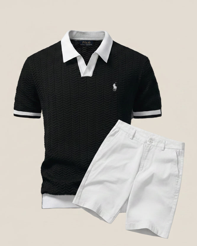 Old Money Polo-Shirt und Shorts Set