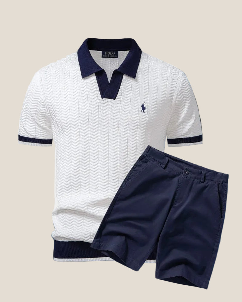 Old Money Polo-Shirt und Shorts Set
