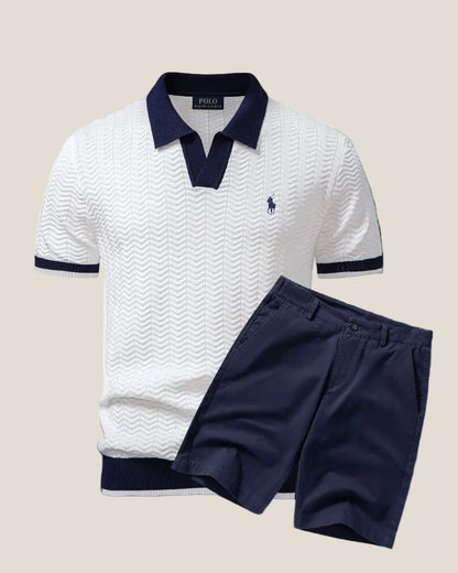 Old Money Polo-Shirt und Shorts Set