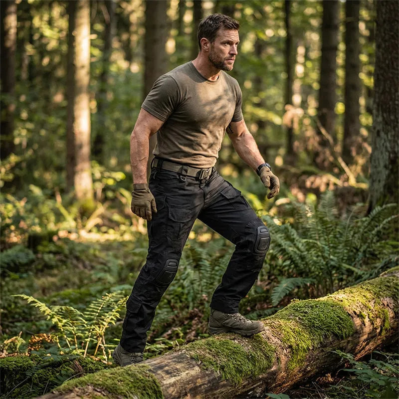 50% OFF – Robuste Herren Cargo Hose mit integrierten Kniepolstern